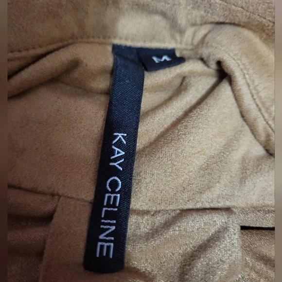 Kay Celine Tan Lace-Up Blouse - Picture 2 of 7